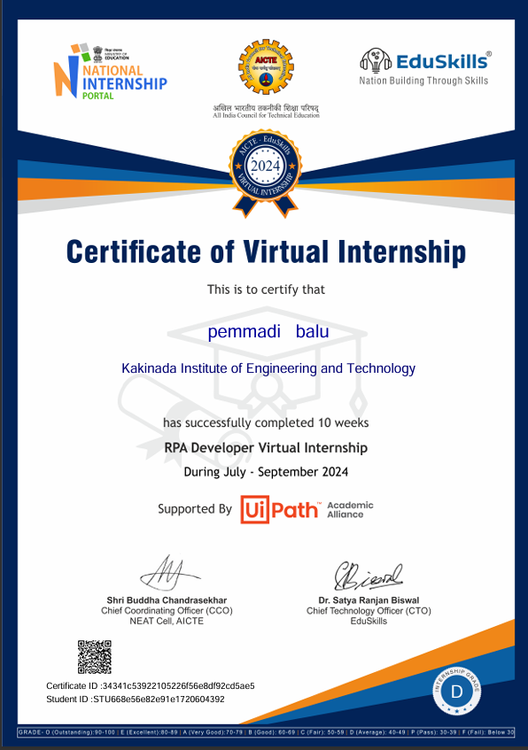 UiPath RPA Internship