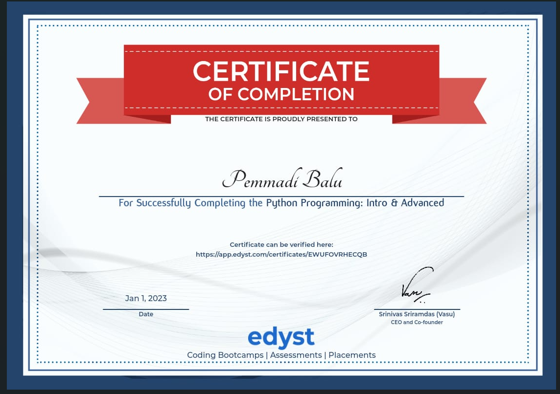 Edyst Python Programming